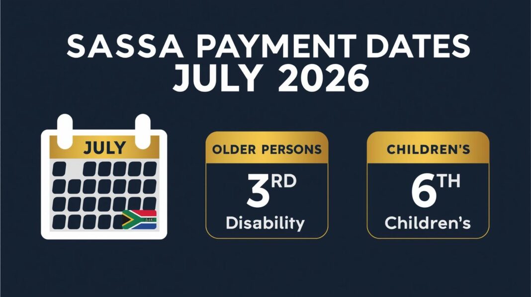 SASSA JULY 2026 GRANT PAYMENT DATES